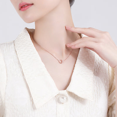 Collar Anillo Móbius de Plata S925 con Circonita - Image 10