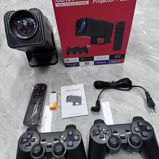 Proyector Gaming HD Inalámbrico con Pantalla y Control Remoto para Casa - Image 3