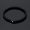 Tin Alloy Dorado Color Iced Bracelet Men's Hip Hop Chain Street Rock Jewelry Negro 5mm9inch