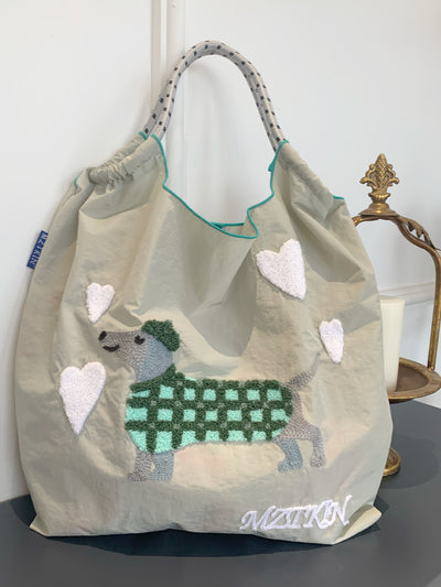 Bolsa de Compras Bordada de Nylon con Asa - Image 11