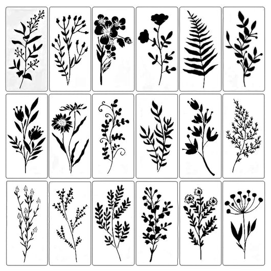 Plantilla de Pintura con Spray para Flores Silvestres - Image 4