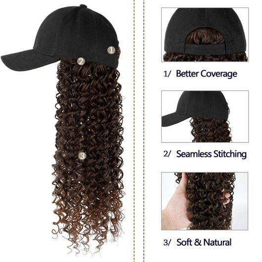 Complemento de Moda Natural con Gorro y Peluca para Mujer - Image 17
