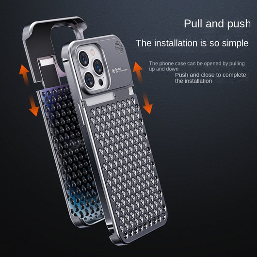 Funda de Aluminio para iPhone 14 13 Pro Max Plus con Disipación de Calor y Protección Total - Image 4