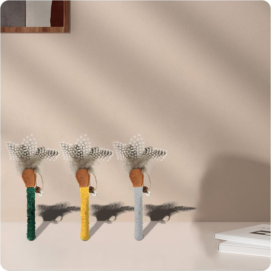 Juguetes para Gatos con Catnip y Plumas - Palitos Masticables Silvervine para Limpiar Dientes - Image 5