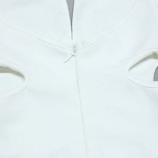 Vestido de Noche Blanco con Escote V Profundo para Verano - Image 18
