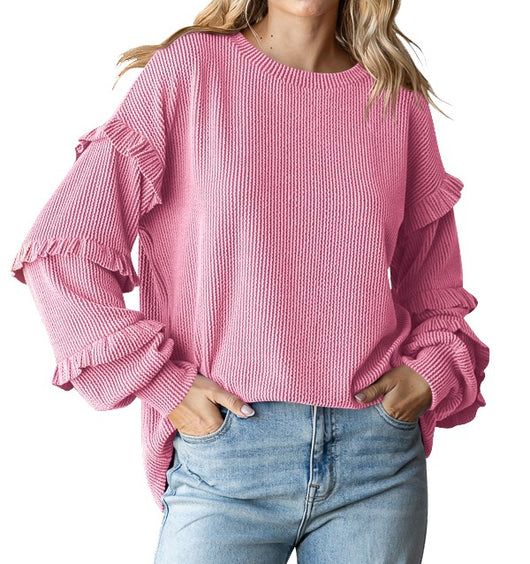 Blusa Elegante con Mangas Linterna y Encaje - Image 10