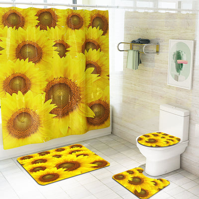Juego de Baño Estampado Girasoles - 4 Piezas Completas - Image 3