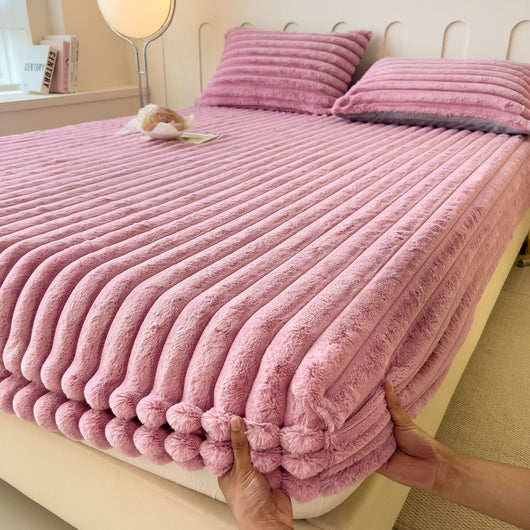 Sábana Ajustable Térmica de Imitación Angora para Cama Matrimonial y Dormitorio - Image 9