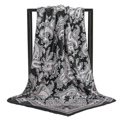Pañuelo Estampado Paisley 90x90 cm - Chal Retro Elegante - Image 6