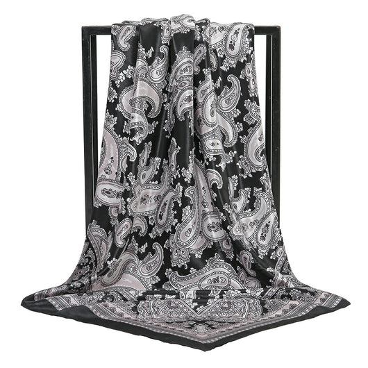 Pañuelo Estampado Paisley 90x90 cm - Chal Retro Elegante - Image 6