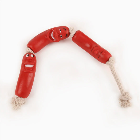 Juguete Masticable para Perros Grandes - Forma de Salchicha Resistente a Mordidas