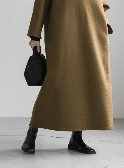 Abrigo Holgado de Lana para Mujer Otoño e Invierno - Image 16