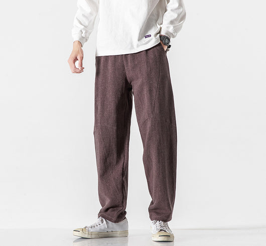 Pantalones de Lino y Algodón para Hombre - Corte Relajado y Transpirable - Image 4