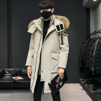 Parka Impermeable para Hombre con Cuello de Pluma de Ganso - Image 7