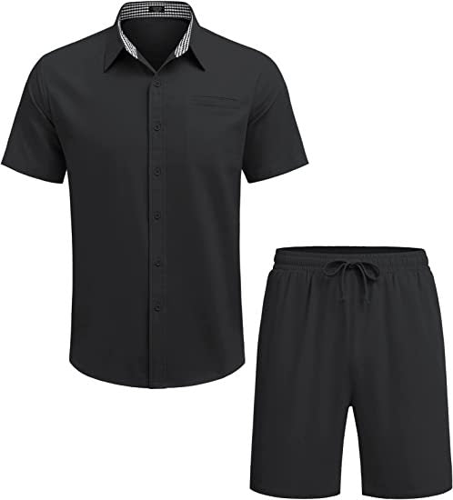 Conjunto Casual de Camisa y Shorts para Hombre - Image 7