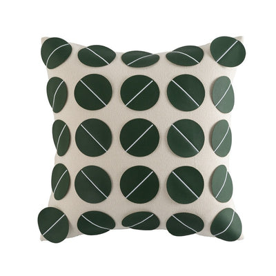 Funda de Almohada de Cuero PU con Diseño Geométrico y Tela Tecnológica - Image 20
