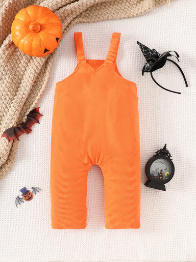 Pantalón Peto de Pana Halloween con Bordado Calabaza y Grimace para Bebé - Image 13