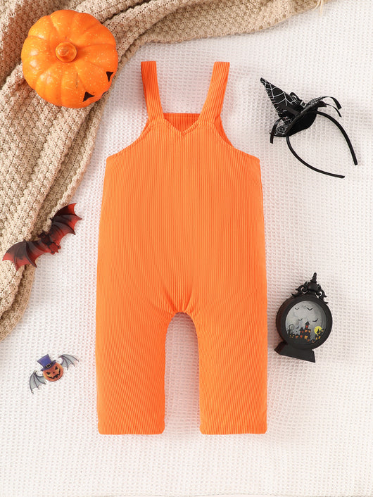 Pantalón Peto de Pana Halloween con Bordado Calabaza y Grimace para Bebé - Image 13
