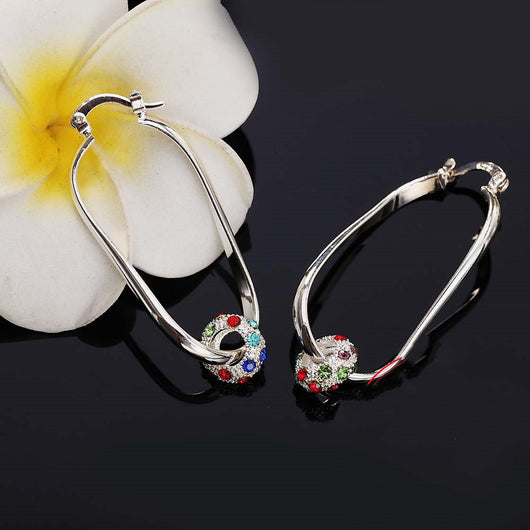 Aretes de Diamante Retro con Colores Vibrantes - Image 8