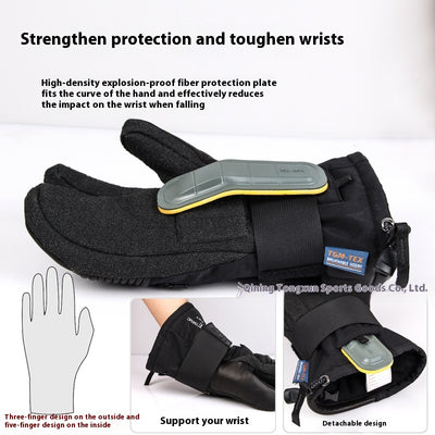 Guantes de Esquí Kevlar Tres Dedos Impermeables y Resistentes - Image 3