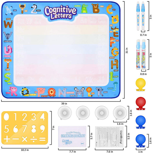 Tapete de Lienzo Acuático para Letras - Pizarra Educativa Cognitiva para Niños - Image 6