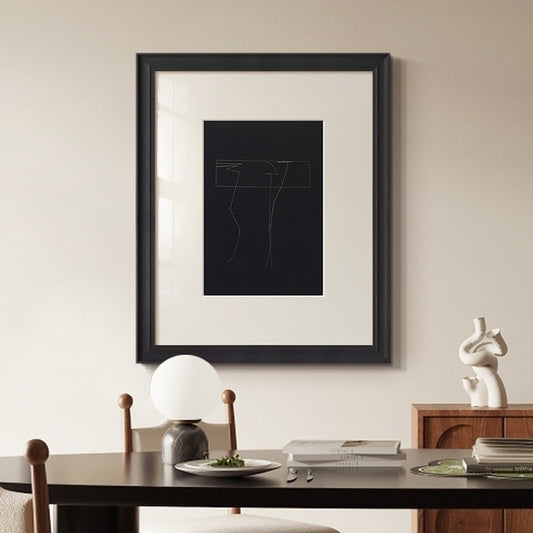 Cuadro Abstracto Líneas Blancas y Negras - Arte Moderno Retro para Decoración - Image 2