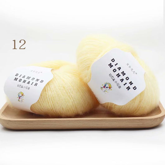 Bufanda Chal de Mohair Tejida a Mano Sudafricana Premium con Ovillo de Lana DIY - Image 51