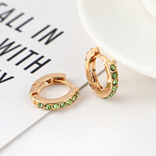 Aretes de Círculo Pequeño con Cristales de Imitación - Diseño Versátil - Image 9