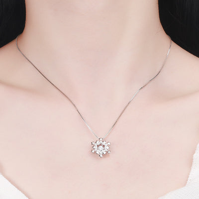 Collar Colgante de Plata Esterlina con Diseño de Copo de Nieve - Image 8