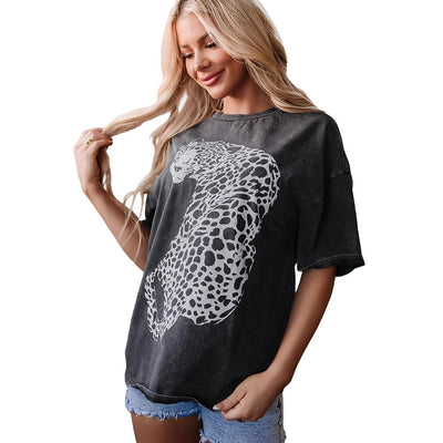 Camiseta Estampado Leopardo Vintage para Mujer - Image 5