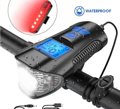 Luz Frontal para Bicicleta USB con Altavoz y Velocímetro - Image 20