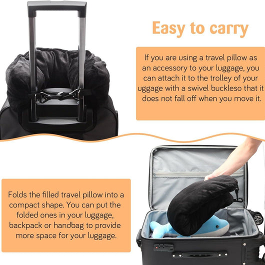 Almohada Cervical Rellenable Multifuncional para Viajes - Image 3