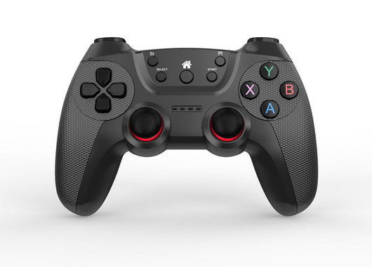 X2 Ultra Home TV Game Console kit with black game stick, two wireless controllers, 64GB MicroSD, and cables. - Image 3