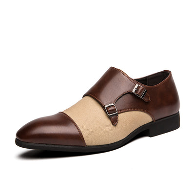 Zapatos de Cuero Tipo Brogue para Negocios - Marrón Elegante