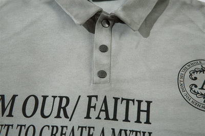 Polo Manga Larga con Letras Distressed Punk Waste Soil - Image 13