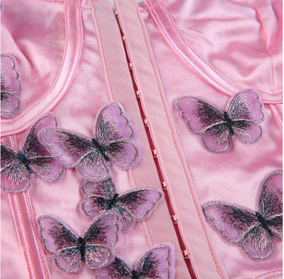 Camiseta de Satén con Cierre de Gancho y Diseño Mariposa para Mujer - Image 9