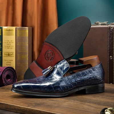 Zapatos de Cuero Azul para Negocios Casual - Image 8