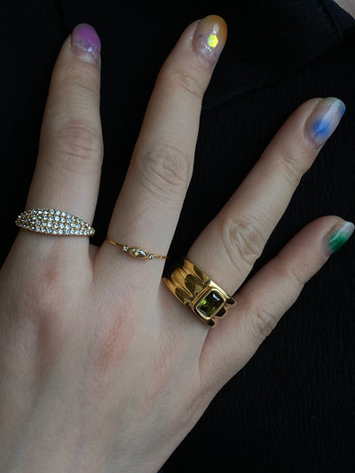 Anillo de Perla de Agua Dulce y Circón Delicado - Image 2