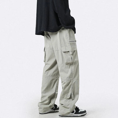 Pantalón Cargo Verde Claro de Bolsillos Múltiples Corte Recto Holgado - Image 27