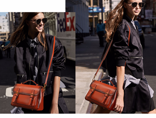 Bolso Mensajero de Cuero Genuino - Estilo Versátil para Mujer - Image 17