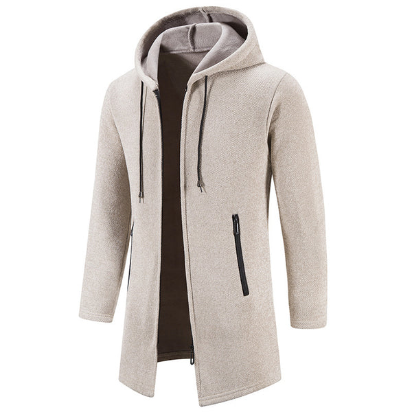 Cardigan Hoodie Casual de Hombre con Cierre de Cremallera
