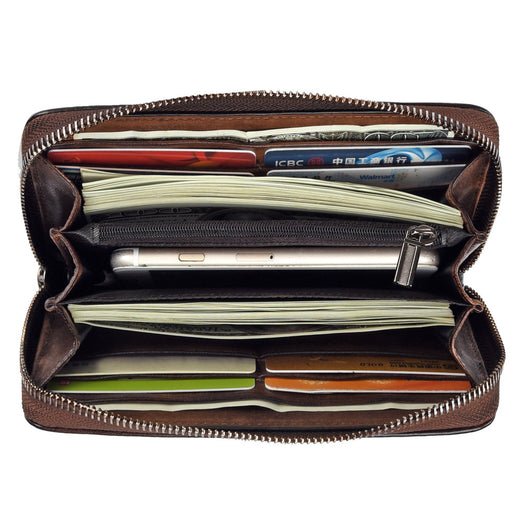 Billetera de Cuero Grabado con Múltiples Compartimentos para Tarjetas - Bolso de Mano para Mujer - Image 15