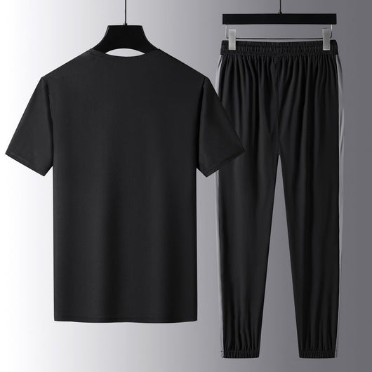 Conjunto Deportivo Ice Silk Plus Talla Grande Transpirable Tendencia - Image 4