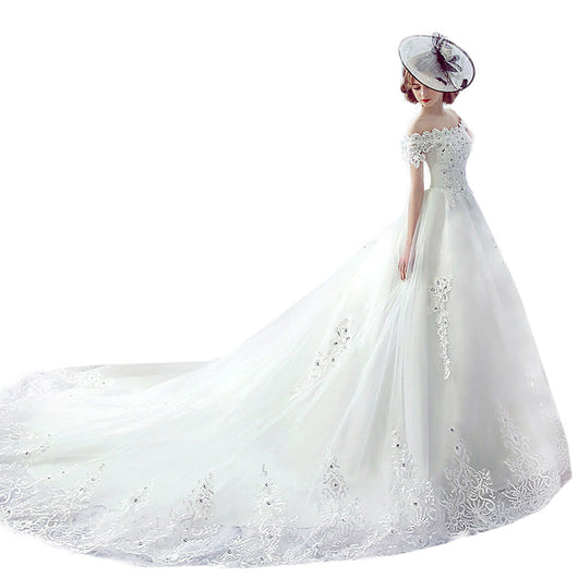 Vestido de Novia Asimétrico con Velo Francés Trailing Estilo Hepburn - Image 2