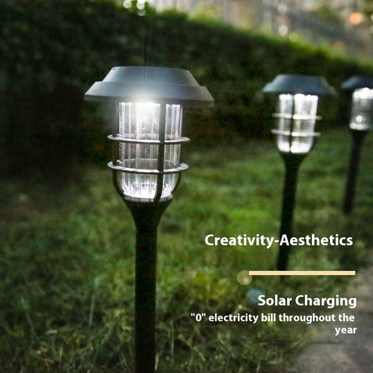 Luz LED Solar para Jardín con Diseño de Franjas - Image 3