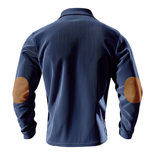 Camiseta Manga Larga de Pana para Hombre - Primavera y Otoño - Image 45