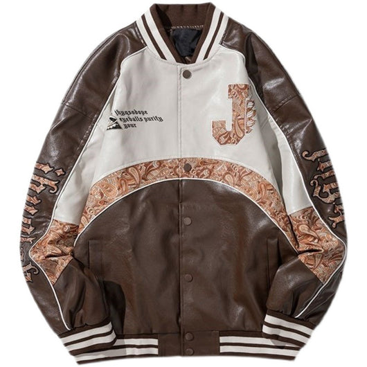 Chamarra de Béisbol en Cuero PU para Hombre - Image 15