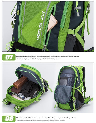 Mochila de Campamento Impermeable de Gran Capacidad - Image 15