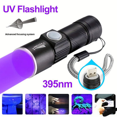 Linterna UV Portátil con Luz Negra - Detector de Fluorescencia y Autenticación - Image 2