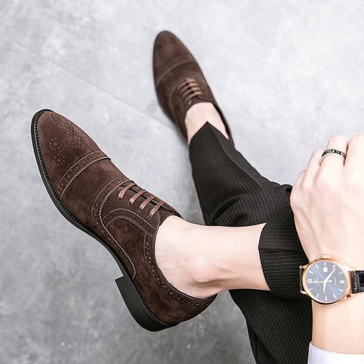 Zapatos de Cuero Grabados Estilo Casual para Hombre